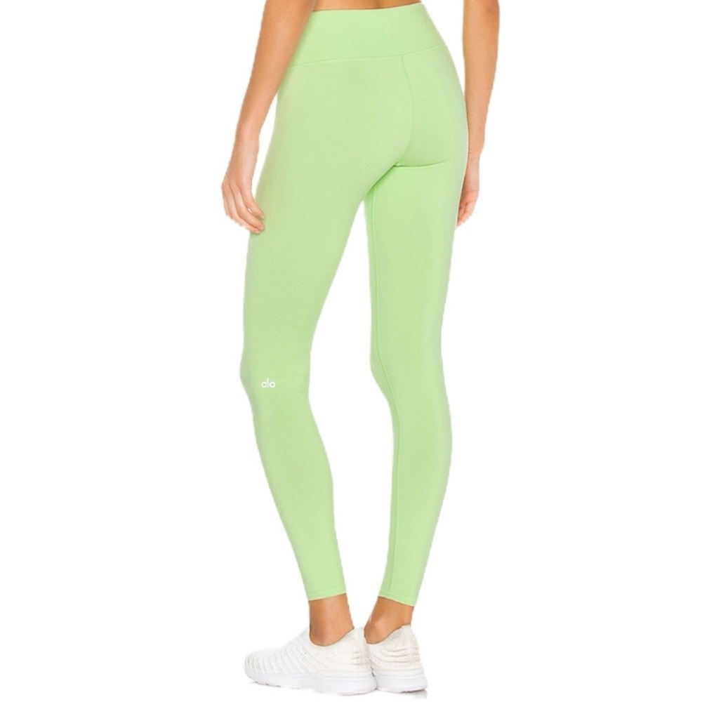 ALO Yoga Airbrush Leggings Neon Lime Green Size S